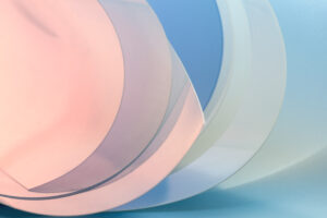 Abstract art background in pink and blue shades with gradient. Horizontal photo.